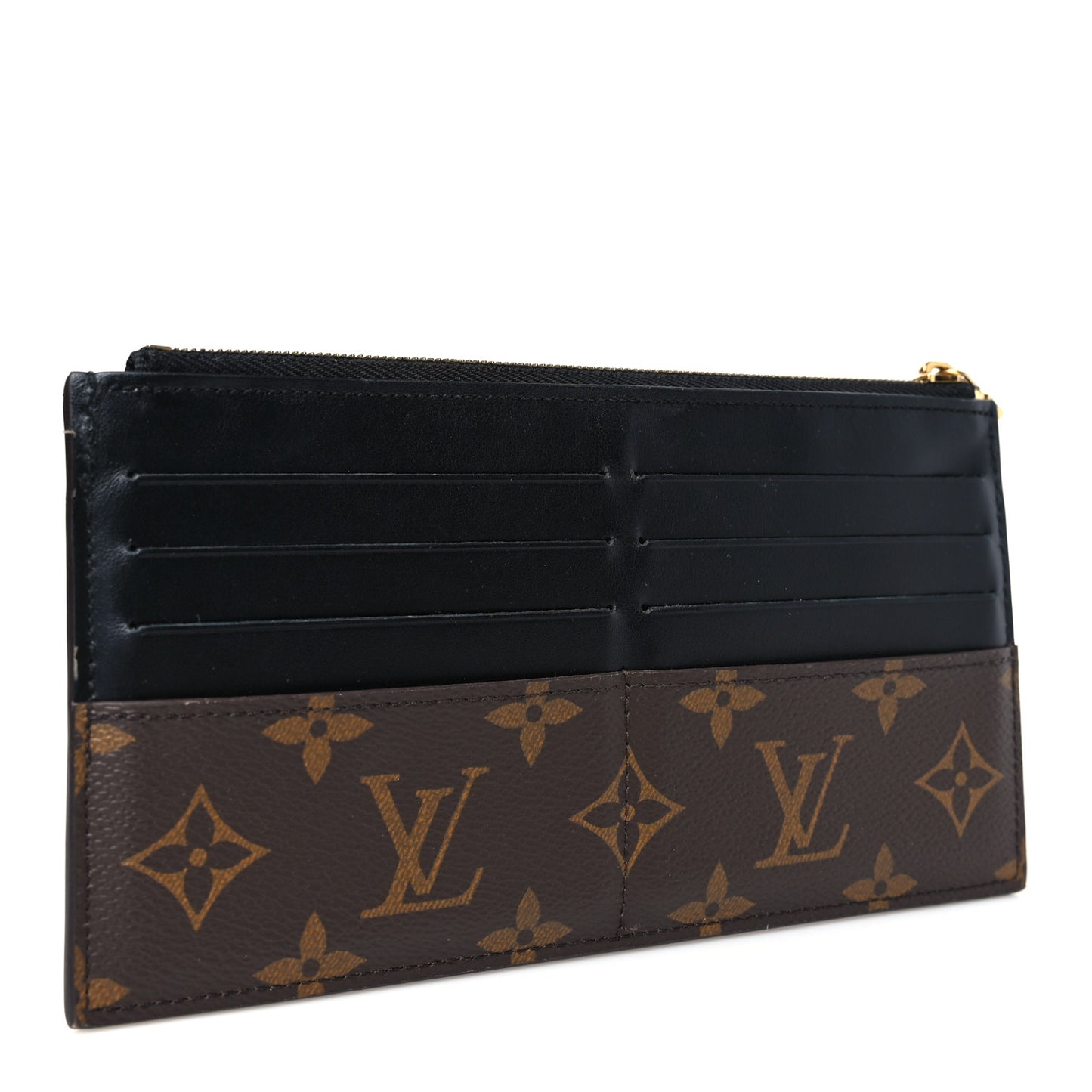 Monogram Slim Purse Black