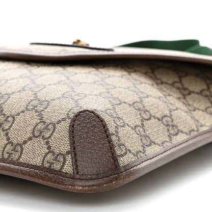 Gucci GG Supreme Monogram Web Medium Neo Vintage Flap Messenger Bag Beige New Acero 10 of 14