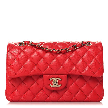 Chanel Caviar Quilted Small Double Flap Red 1 of 10