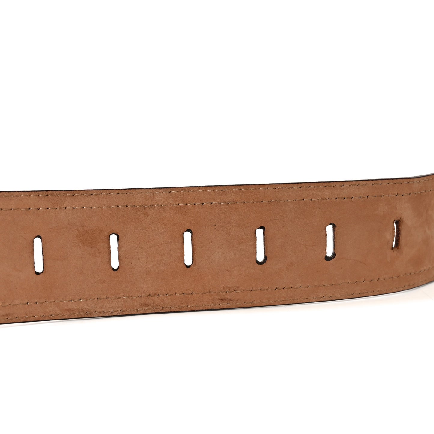 Calfskin B Wide Belt 85 34 Brown