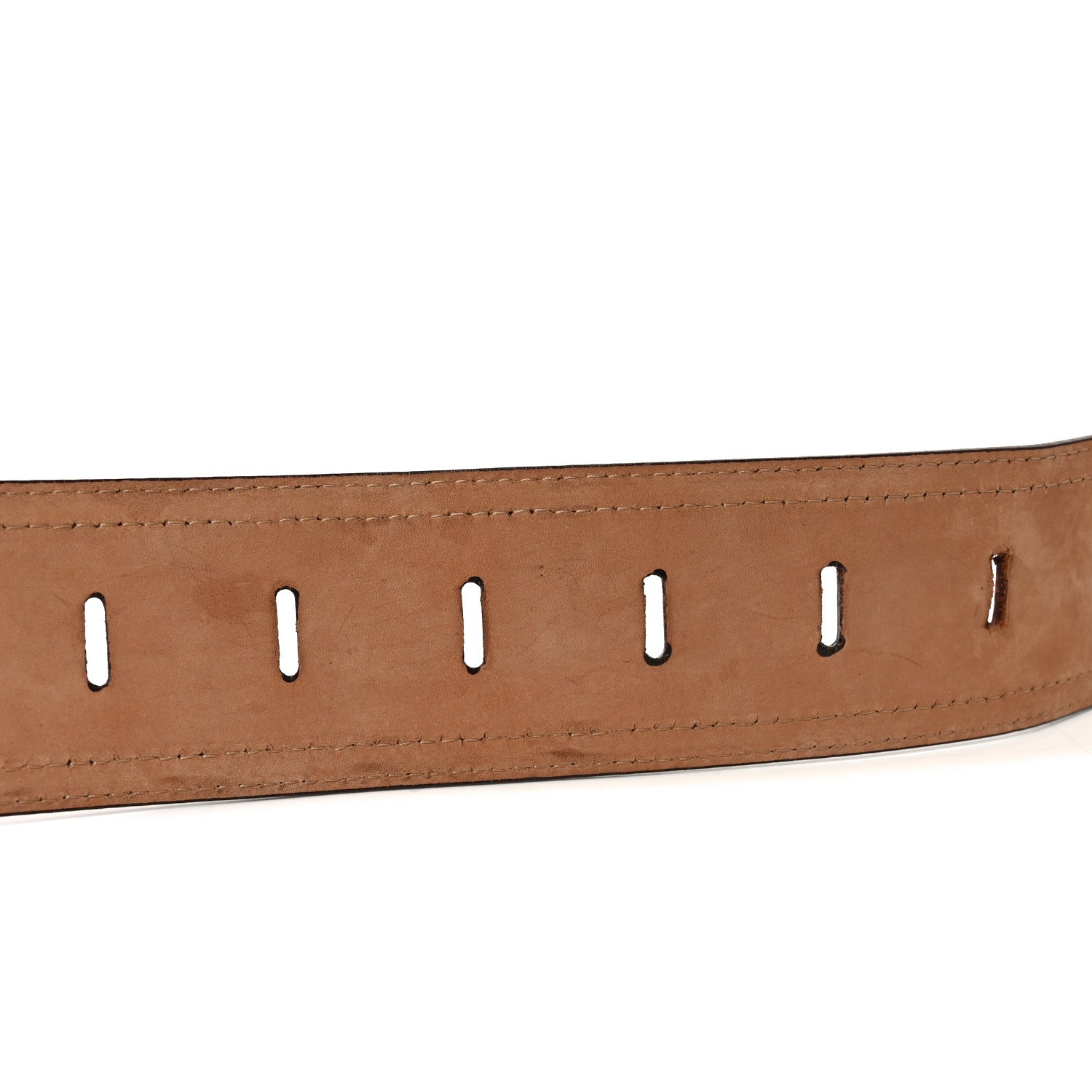 Fendi Calfskin B Wide Belt 85 34 Brown 4 of 4