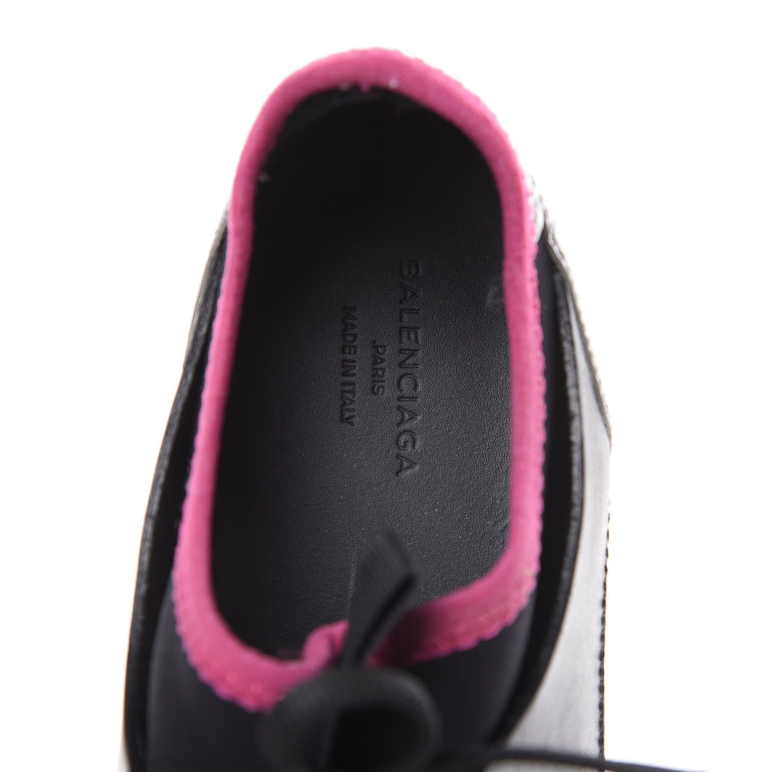 Balenciaga Mesh Calfskin Neoprene Patent Womens Race Runner Sneakers 40 Black Silver Pink 7 of 9