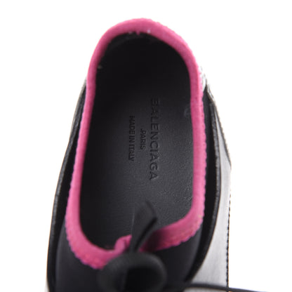 Balenciaga Mesh Calfskin Neoprene Patent Womens Race Runner Sneakers 40 Black Silver Pink 7 of 9