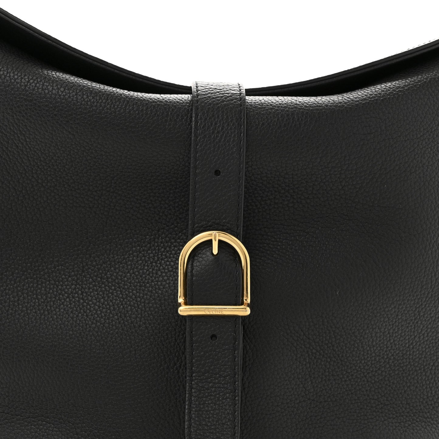 Soft Grained Calfskin Medium Bucket Bag Black