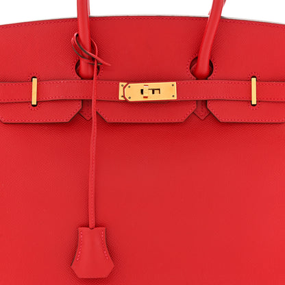 Hermes Epsom Birkin 35 Rouge Casaque 8 of 12