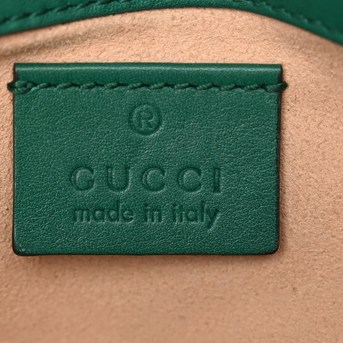 Gucci Calfskin Matelasse Super Mini GG Marmont Shoulder Bag Emerald Green 5 of 9