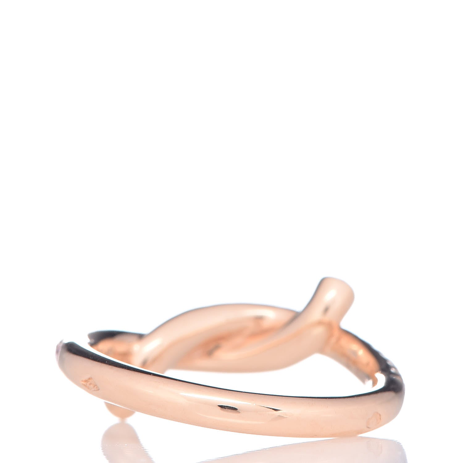 Cartier 18K Pink Gold Pink Sapphire Entrelaces Ring 48 4.5 4 of 7