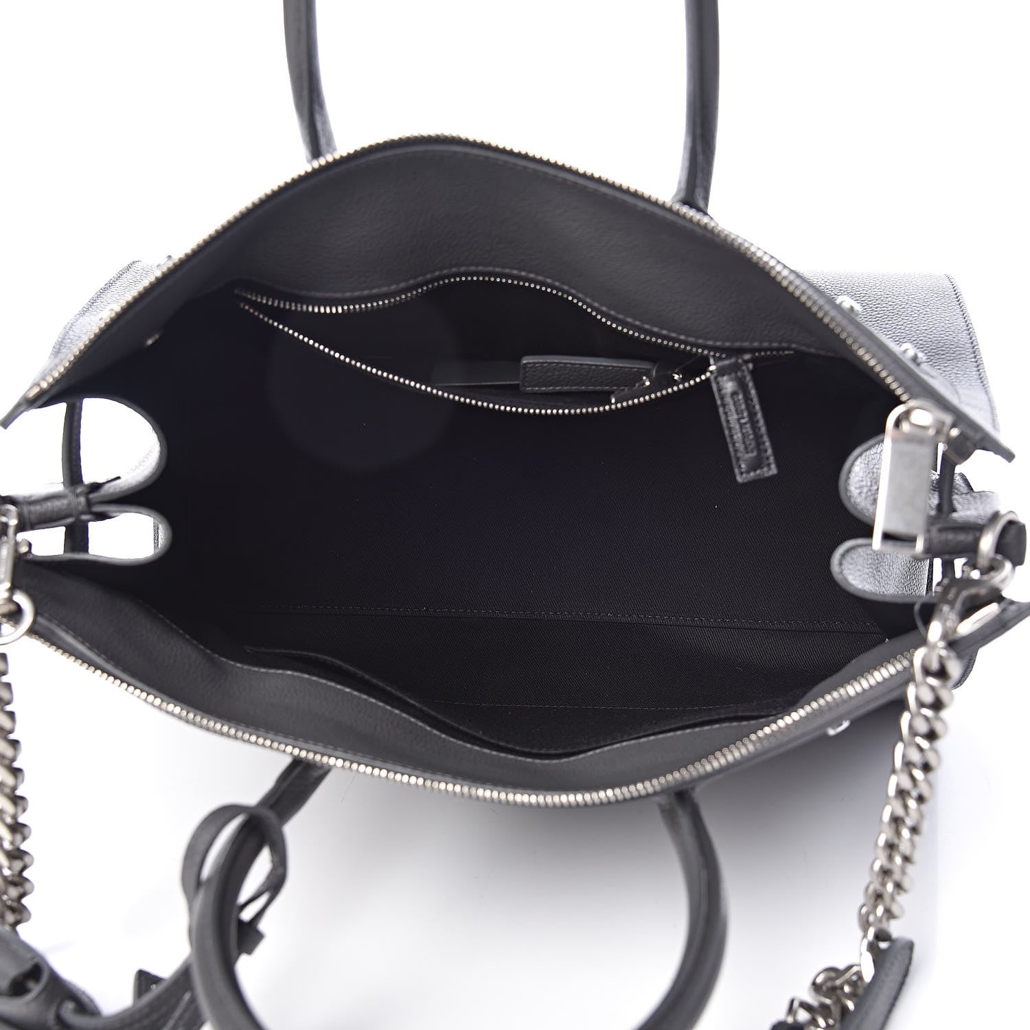 Saint Laurent Grained Calfskin Small Supple Sac De Jour Grey 5 of 15