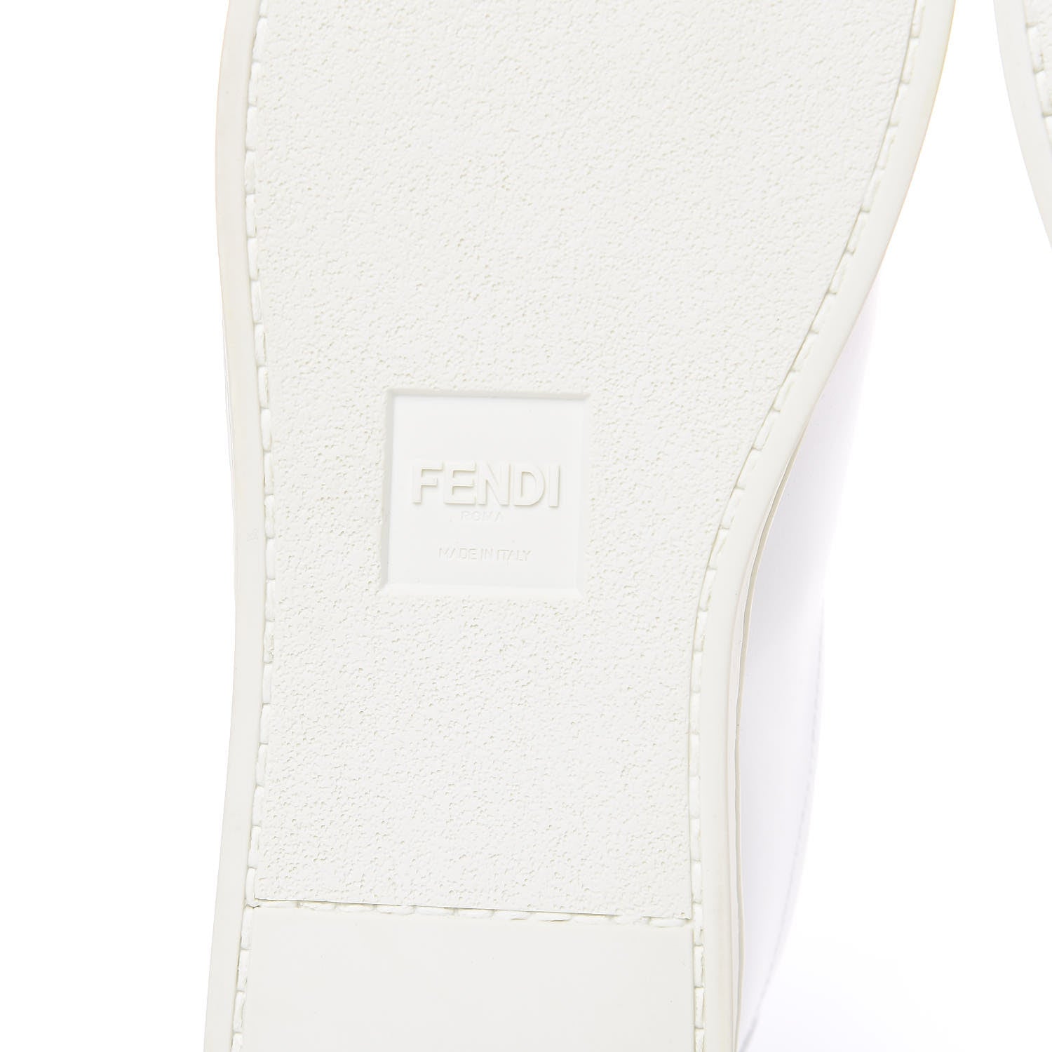 Fendi Vitello FF Rockoclick Slip On Sneakers 41 White 6 of 11