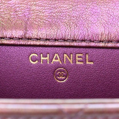 Chanel Iridescent Lambskin Quilted CC Phone Holder Purple 6 of 13