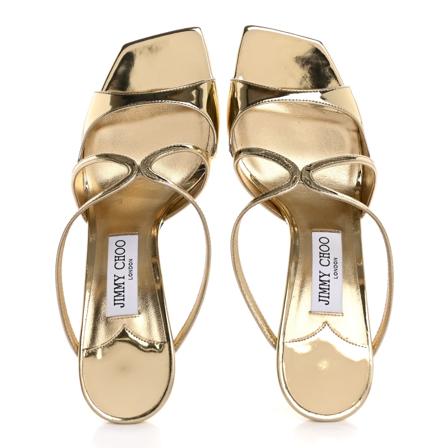 Liquid Metal Calfskin Anise 95 Sandals 40 Gold