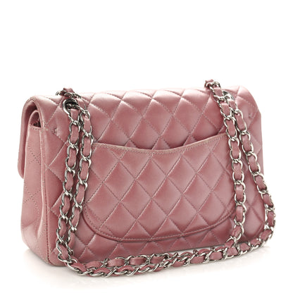 Chanel Metallic Lambskin Quilted Small Double Flap Pink 2 of 16