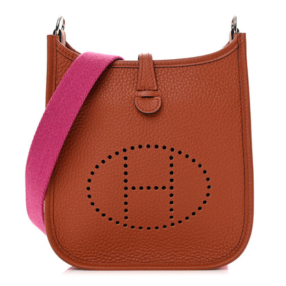 Hermes Taurillon Clemence Amazone Evelyne TPM Cuivre Magnolia 1 of 11