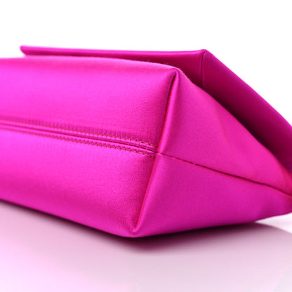 Tom Ford Satin Mini Label Chain Shoulder Bag Hot Pink 9 of 10