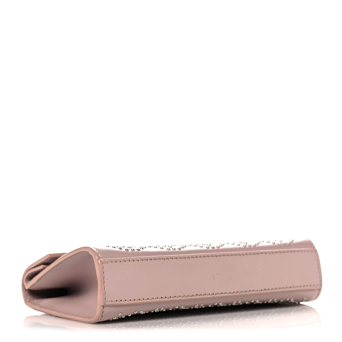 Calfskin Arabesque Studded Clutch Sable