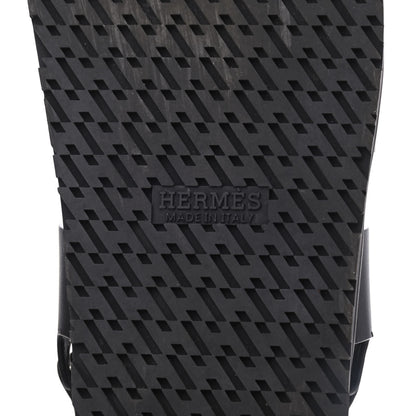 Hermes Calfskin Mens Takara Sandals 42 Black 7 of 15