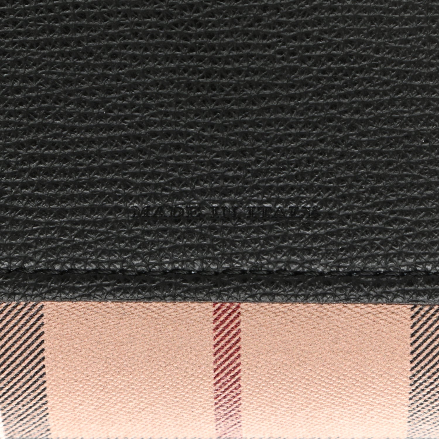 Burberry Grainy Calfskin Haymarket Check Medium Reversible Tote Black 10 of 17