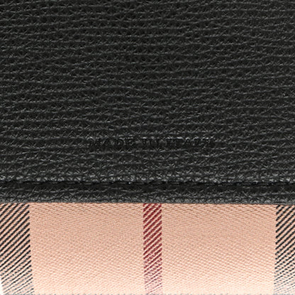 Burberry Grainy Calfskin Haymarket Check Medium Reversible Tote Black 10 of 17