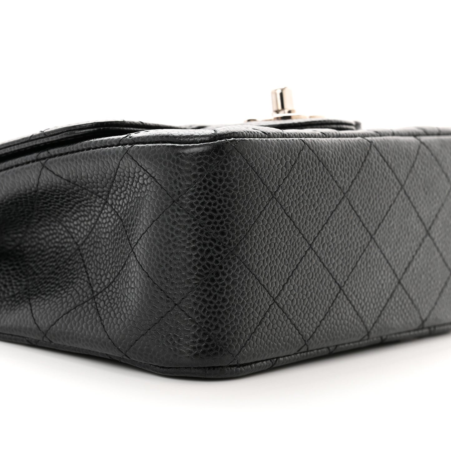 Caviar Quilted Mini Square Flap Black