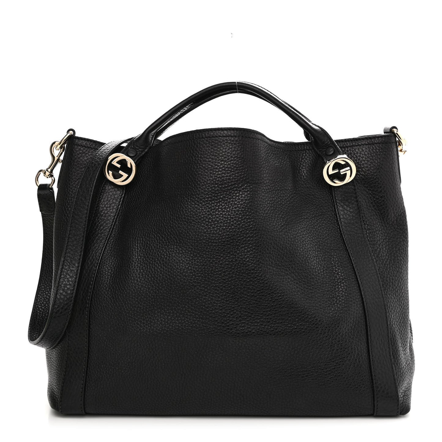Cellarius Calfskin Medium Miss GG Top Handle Bag Black