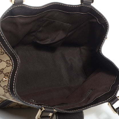 Gucci Monogram Medium New Ladies Web Tote Dark Brown 5 of 8