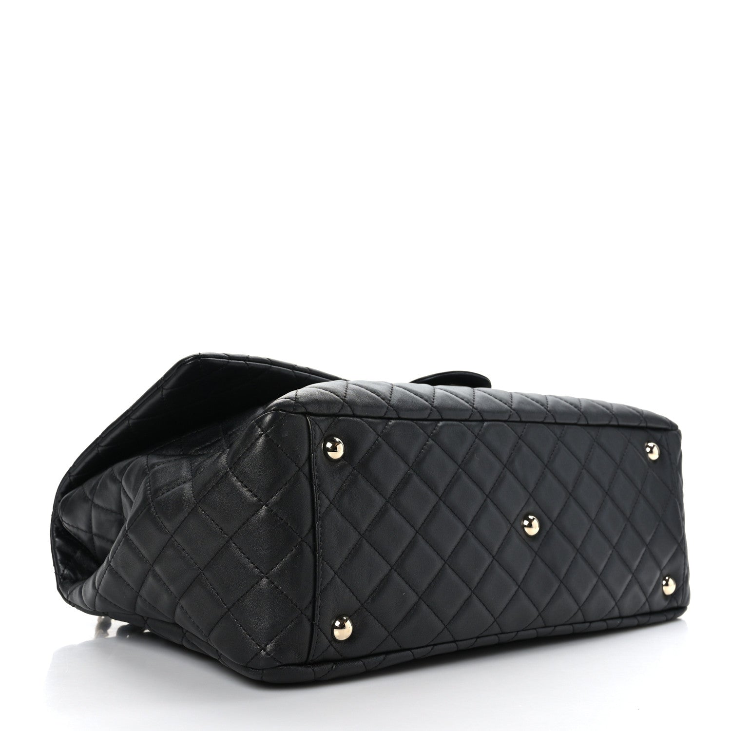 Chanel Calfskin Quilted XXL Travel Flap Bag Black 4 of 9