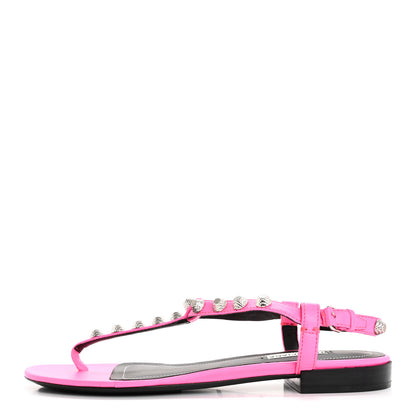 Balenciaga Agneau Arena Cagole Flat Thong Sandals 36.5 Rose Fluo 1 of 11