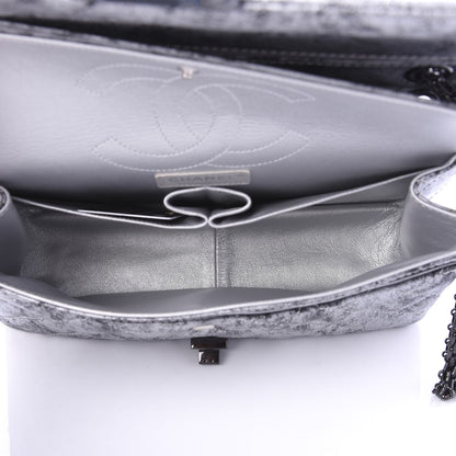 Chanel Metallic Caviar Quilted 2.55 Reissue 226 Flap Silver Black 5 of 10