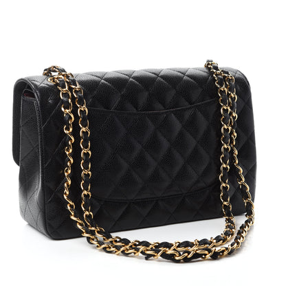 Chanel Caviar Quilted Jumbo Double Flap Black 3 of 11