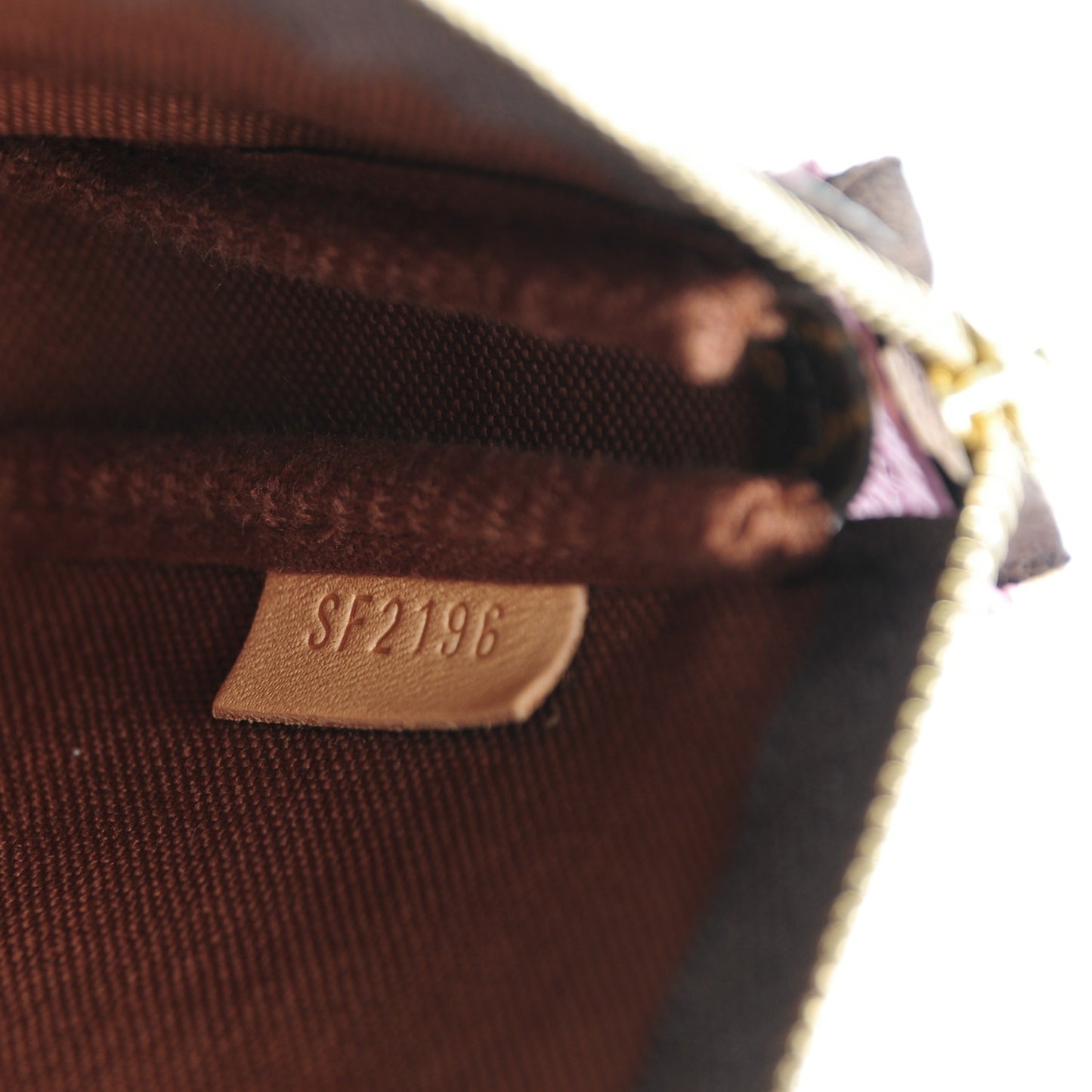 Monogram 2016 Christmas Animation Mini Pochette Accessories Rose Ballerine