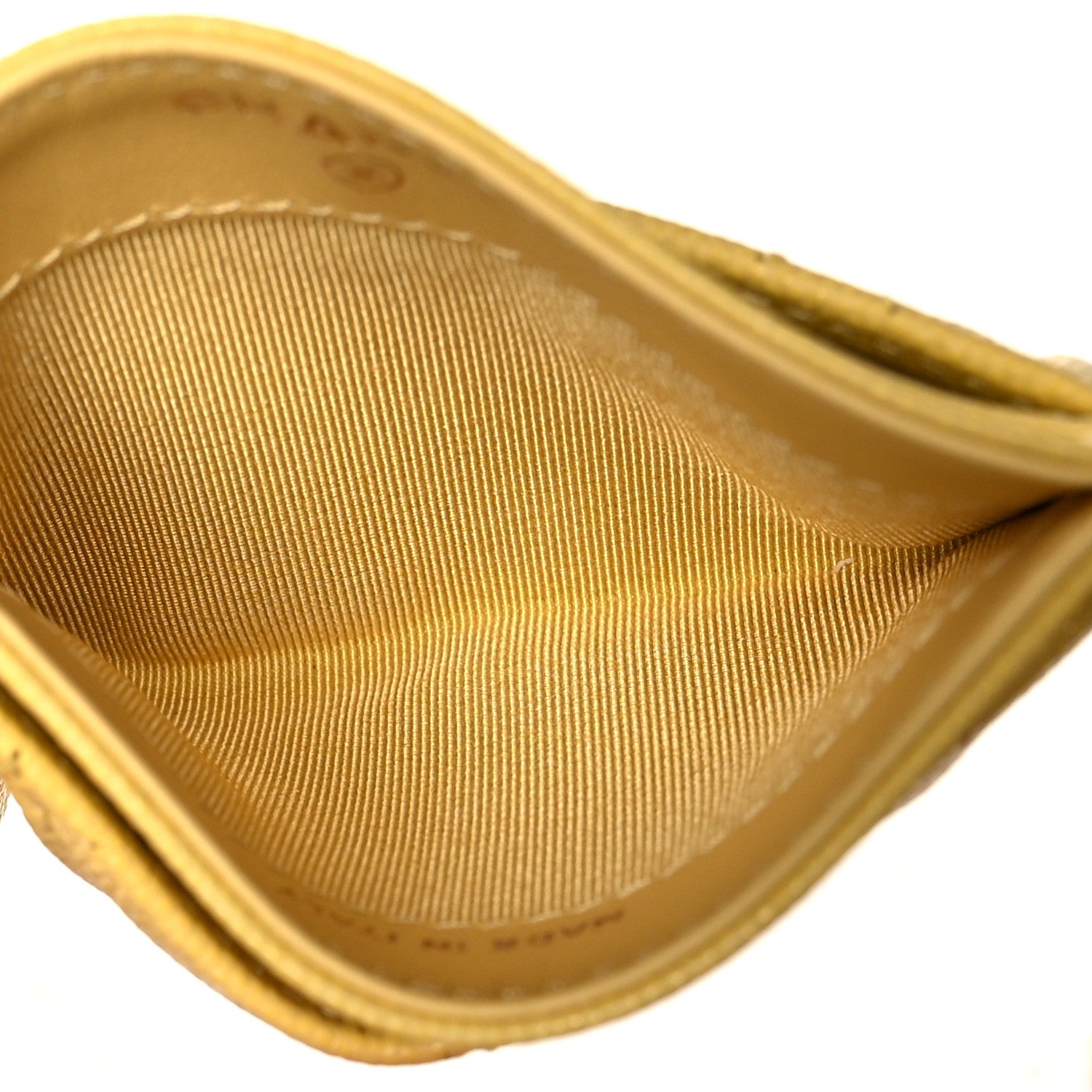 Chanel Caviar Quilted Card Holder Yellow 5 of 10