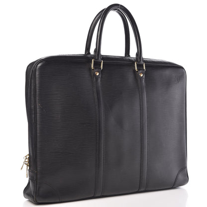 Louis Vuitton Epi Porte-Documents Voyage Briefcase Black 3 of 14