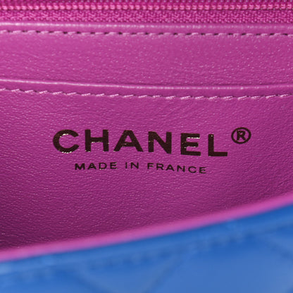 Chanel Lambskin Quilted Mini Rectangular Flap Blue Purple 6 of 9