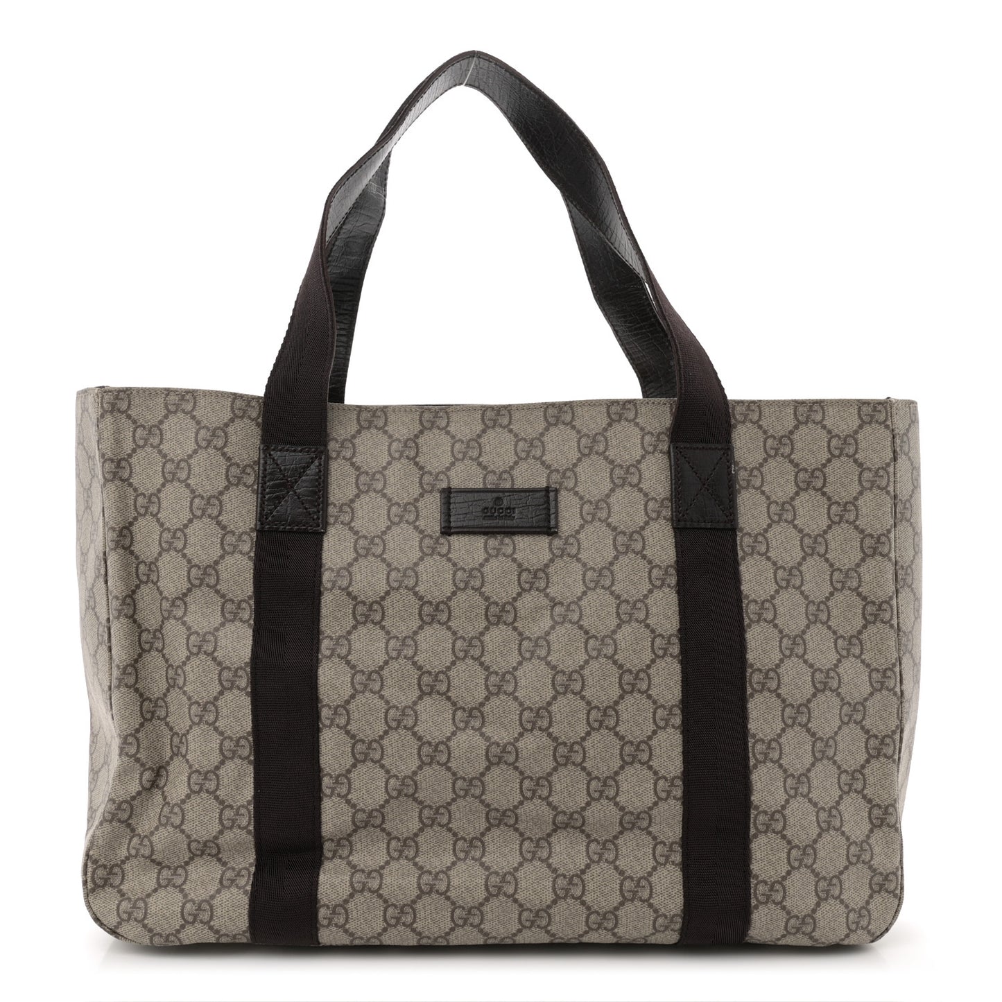 GG Plus Monogram Medium Tote Dark Brown