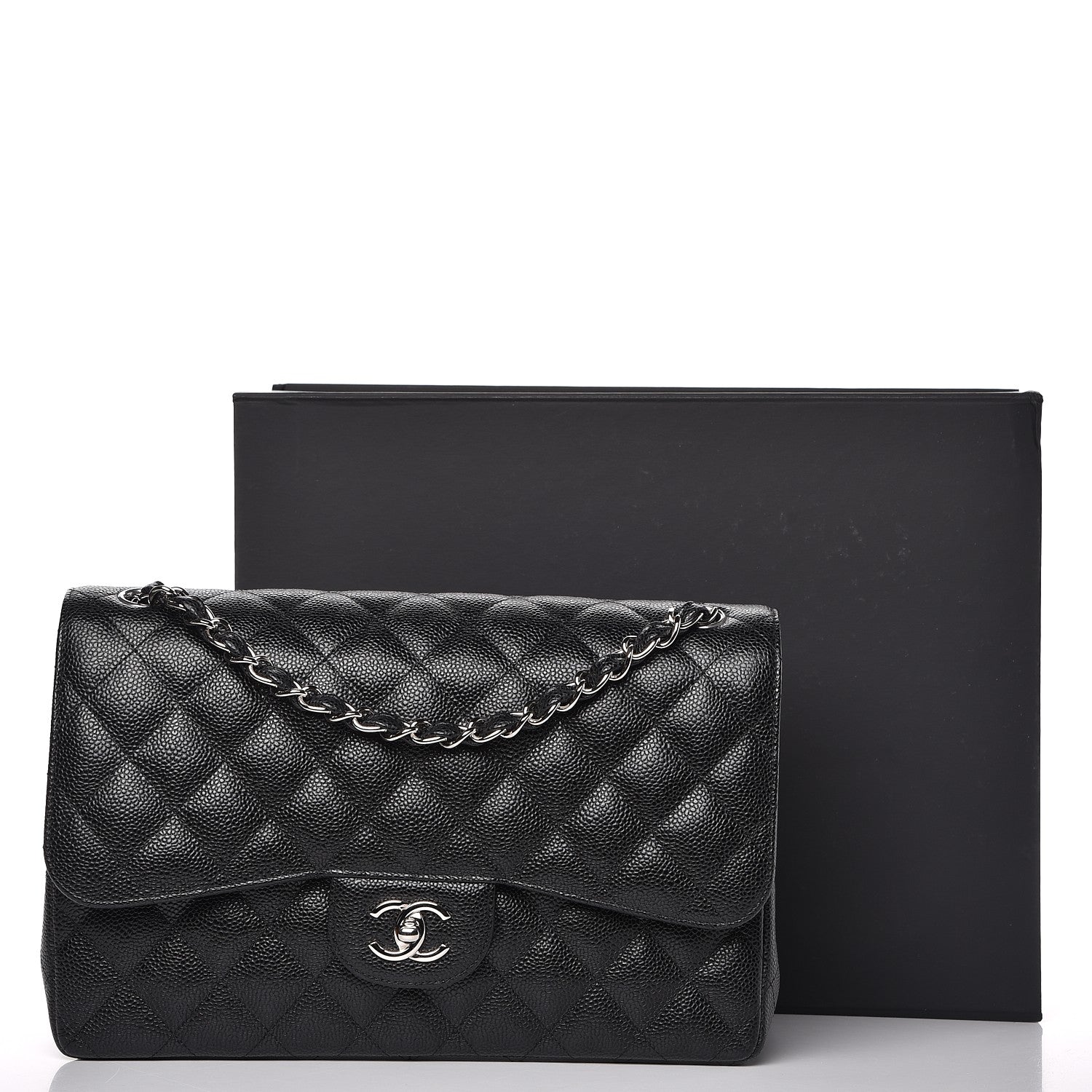 Chanel Caviar Quilted Jumbo Double Flap Black 9 of 9