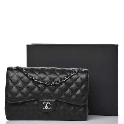 Chanel Caviar Quilted Jumbo Double Flap Black 9 of 9