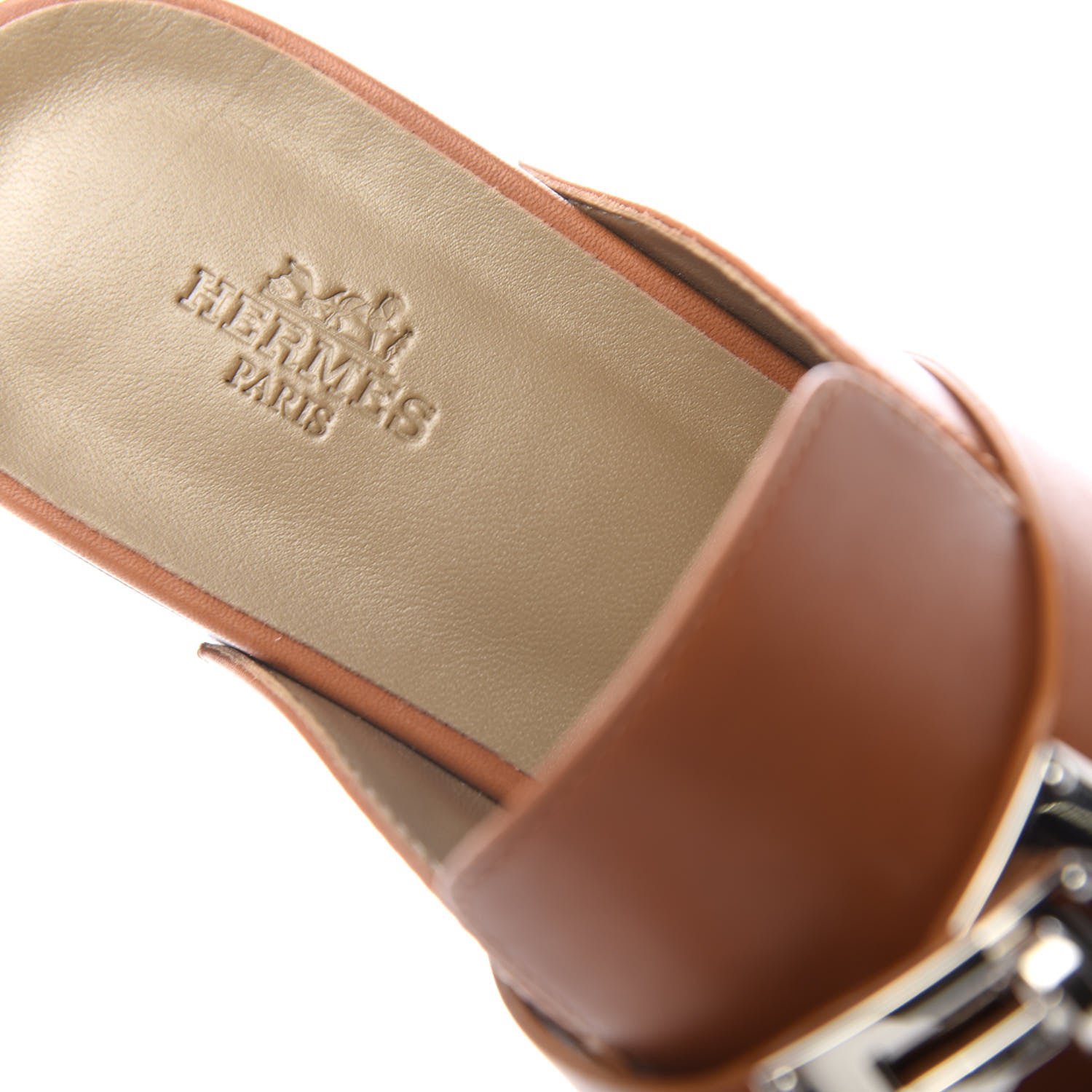 Hermes Heritage Calfskin Carlotta Mules 38 Naturel 8 of 10