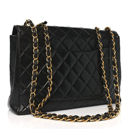 Chanel Lambskin Quilted XL Jumbo Single Flap Black 3 of 10
