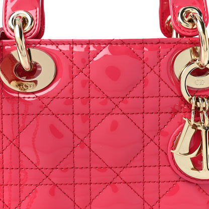 Christian Dior Patent Cannage Mini Lady Dior Pink 8 of 10