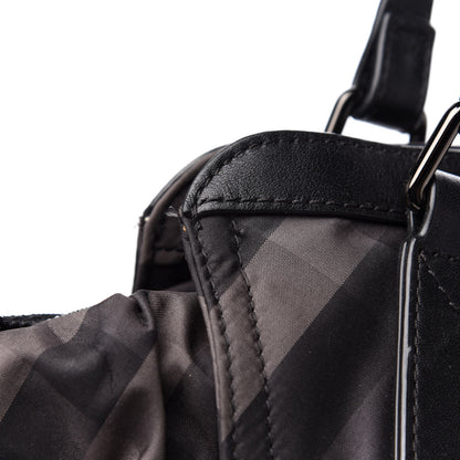 Burberry Nylon Check Small Buckleigh Packable Tote Charcoal 13 of 13