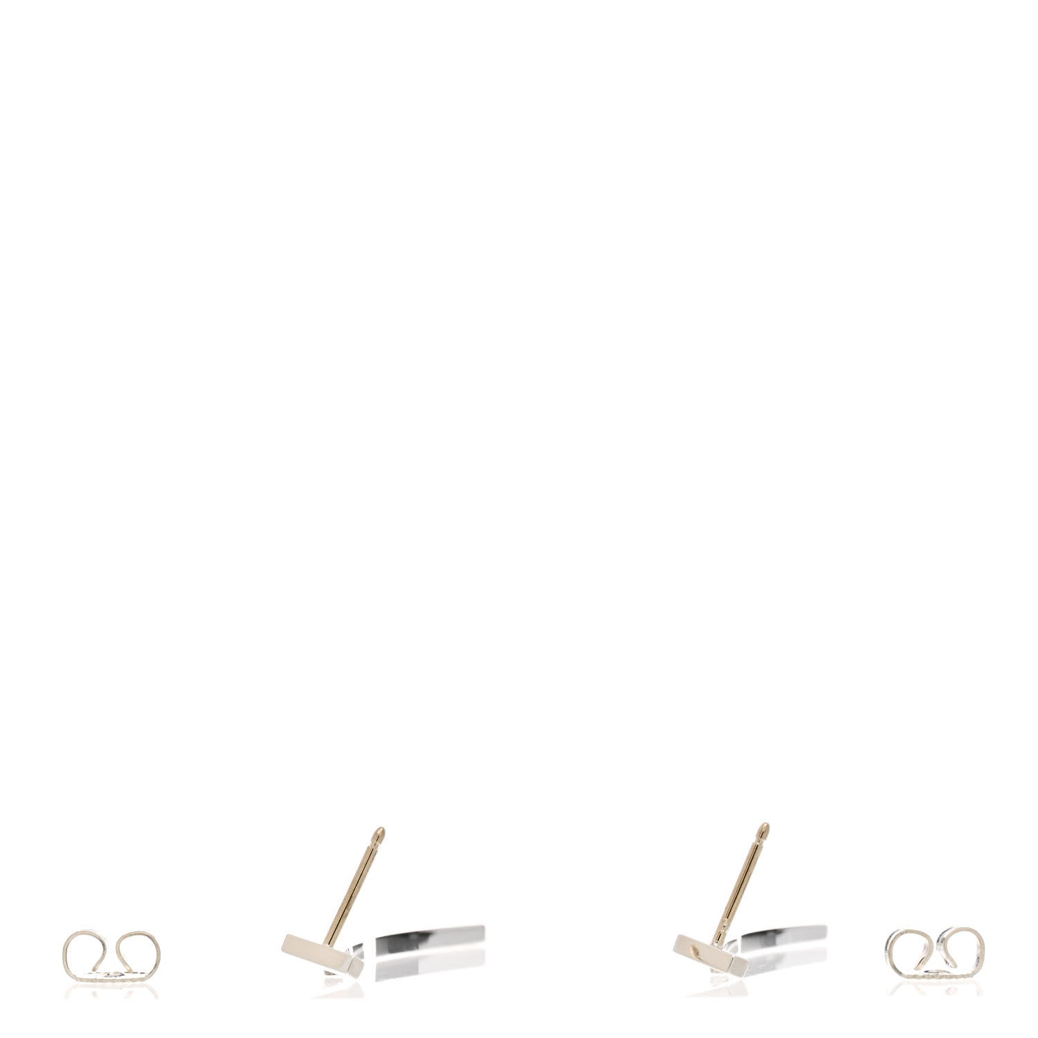 Tiffany Sterling Silver T Wire Bar Earrings 3 of 4