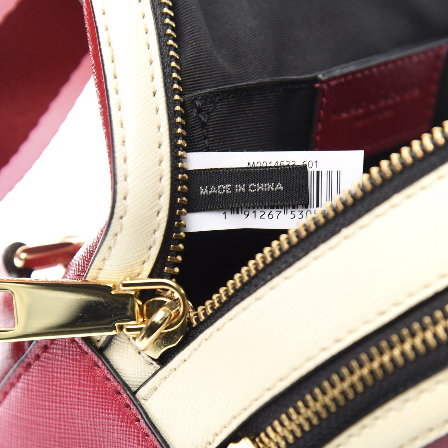 Saffiano Mini Snapshot Backpack Red Multicolor