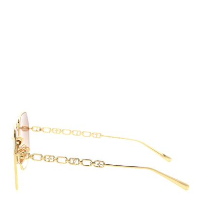 Louis Vuitton Metal My LV Chain Round Sunglasses Z1650E Gold 3 of 8