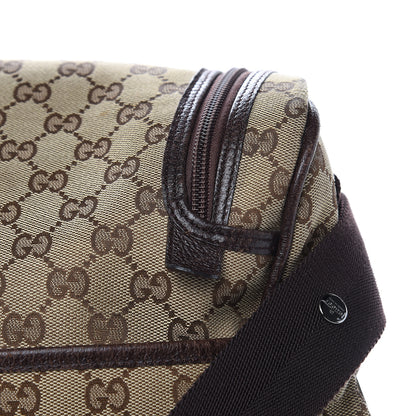 Gucci Monogram Natural Pigskin Large Diaper Bag Beige Ebony Cocoa Dark Chocolate 15 of 17