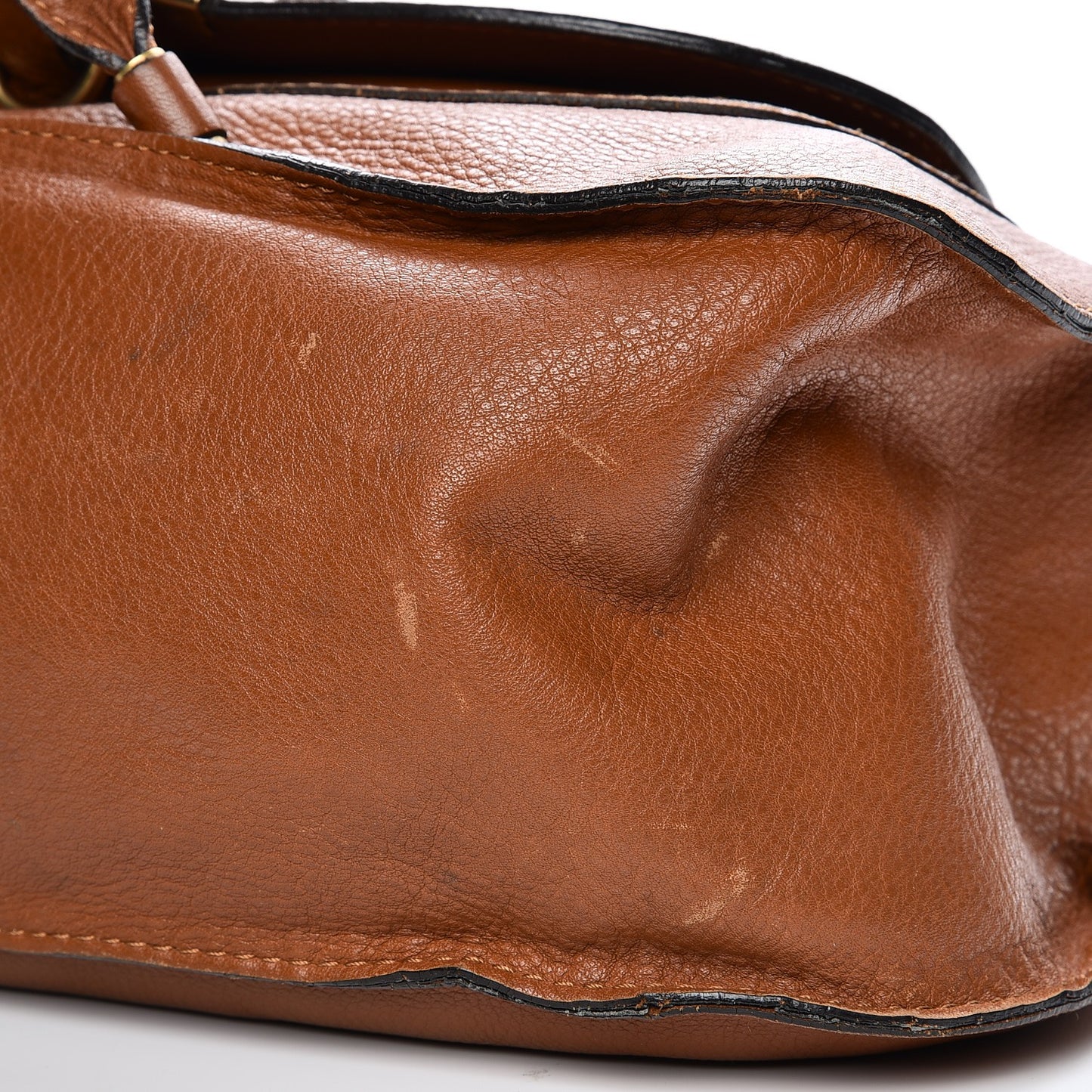Calfskin Large Marcie Satchel Tan