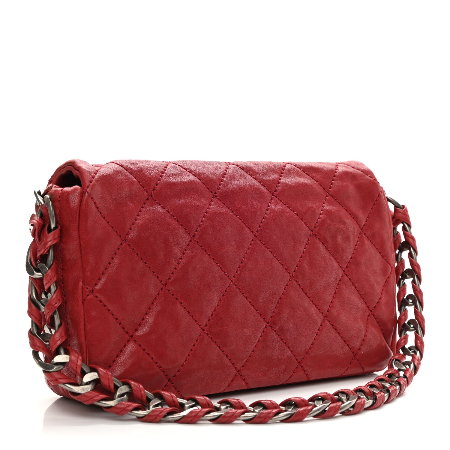 Chanel Calfskin Quilted Medium Modern Chain Flap Red 3 of 11