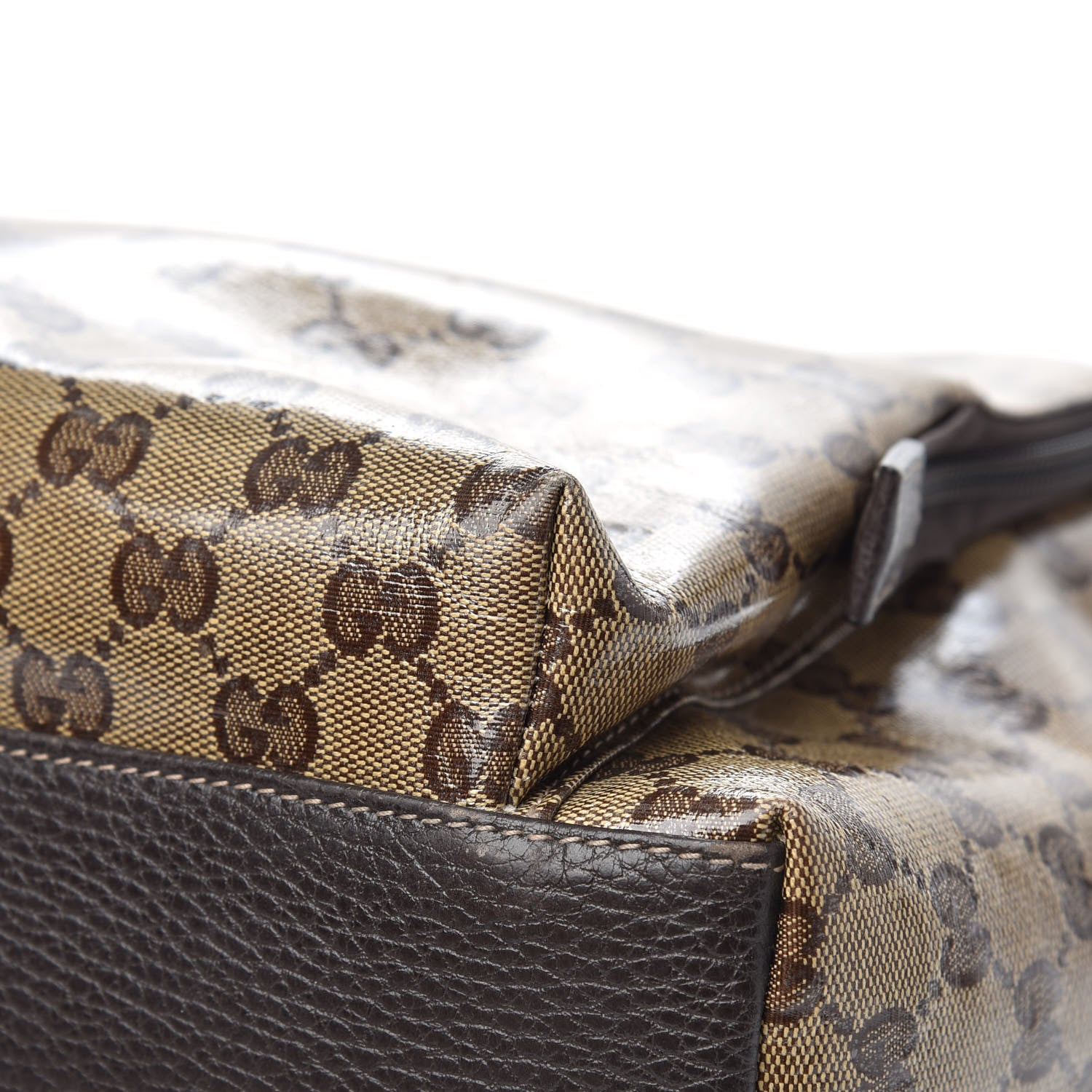 Gucci Crystal Monogram Backpack Dark Brown 10 of 13