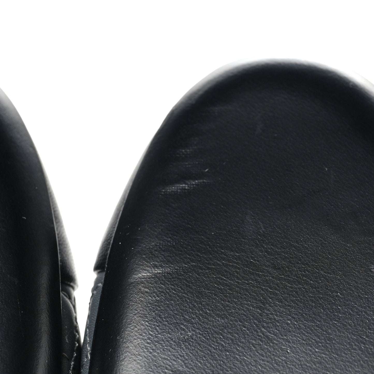 Lambskin Quilted Cap Toe Ballerina Flats 40 Charcoal Black