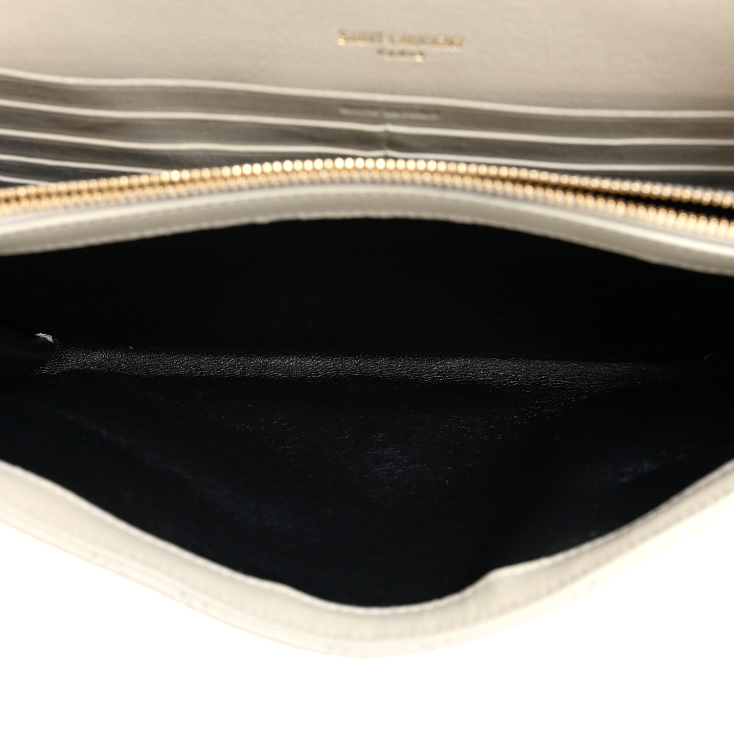 Saint Laurent Lambskin Diamond Quilted Becky Chain Wallet Blanc Vintage 6 of 13