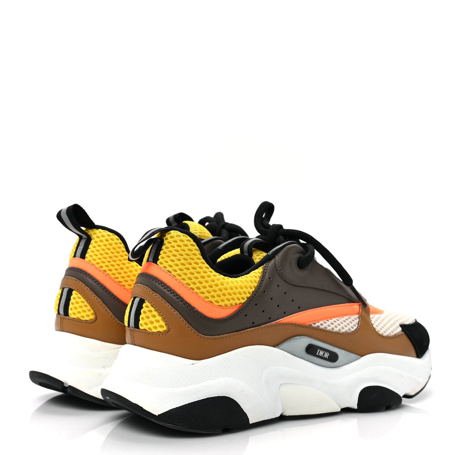 Technical Mesh Calfskin Mens B22 Sneakers 43 Multicolor
